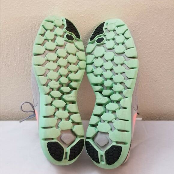 Nike Flex RN 2014 Gray Mango Green Glow Running Shoes 642767-007 Women’s Size 7 - Picture 7 of 10